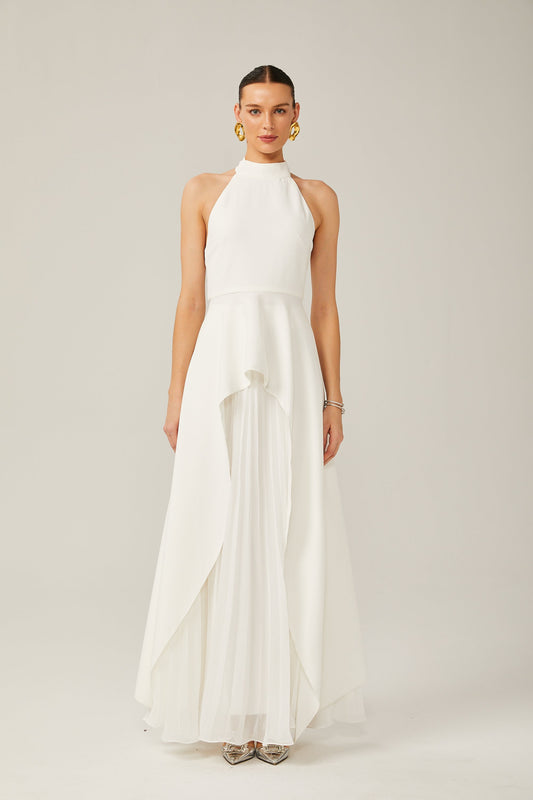 Juliette halterneck layered Maxi dress