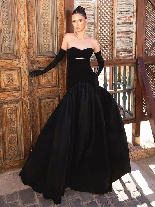 Sybille Strapless Cutout Maxi Dress