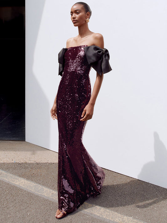 Mirabelle Sequin Maxi Dress