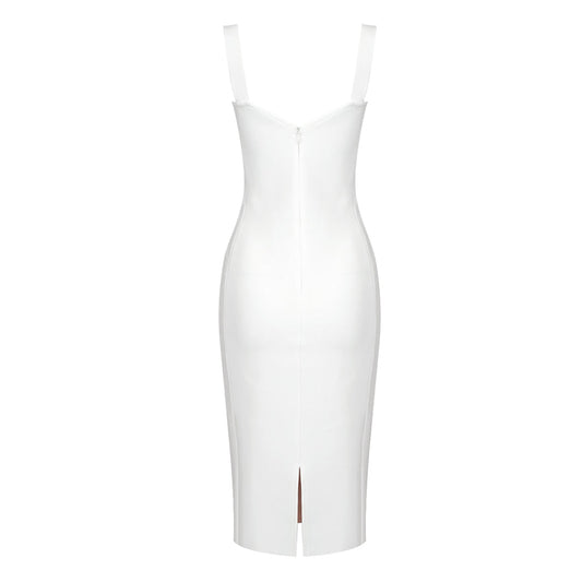 Thalia Lace Corset Midi Dress