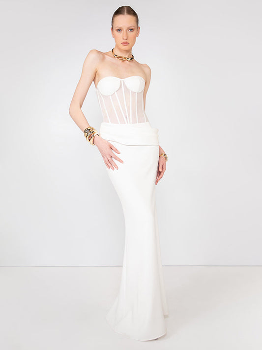 Cécile Corset Strapless Maxi Dress