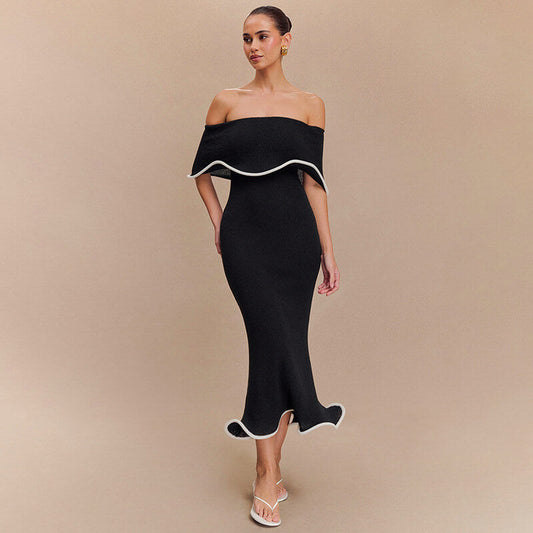 Azur Off Shoulder Midi Dress