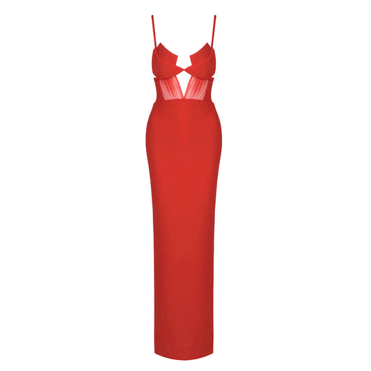 Modernité Cutout Fringe Maxi Dress