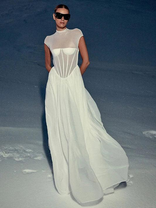 Amandine Mesh Maxi Dress
