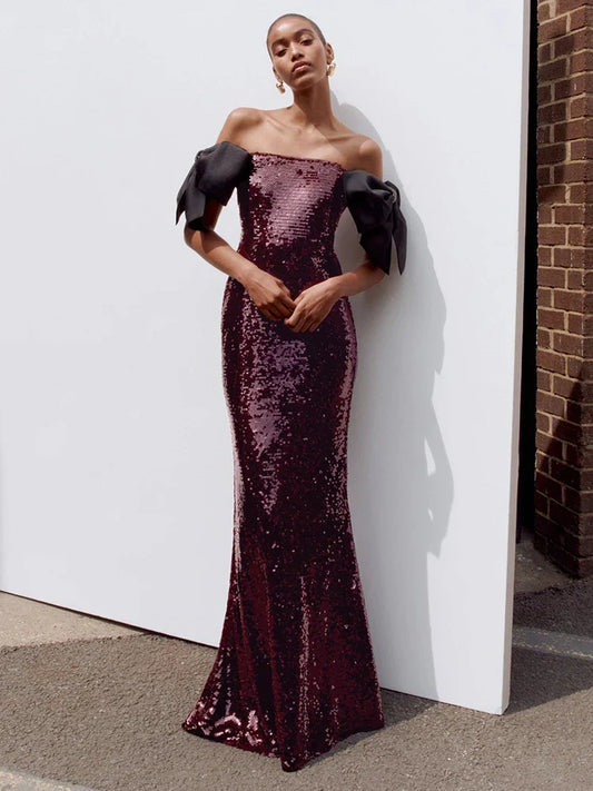 Mirabelle Sequin Maxi Dress
