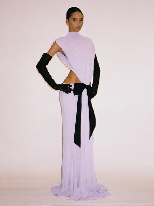 Mireille High Neck Cut-Out Maxi Dress