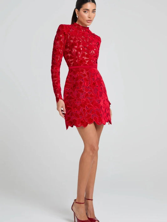 Violette Lace Long Sleeve Mini Dress