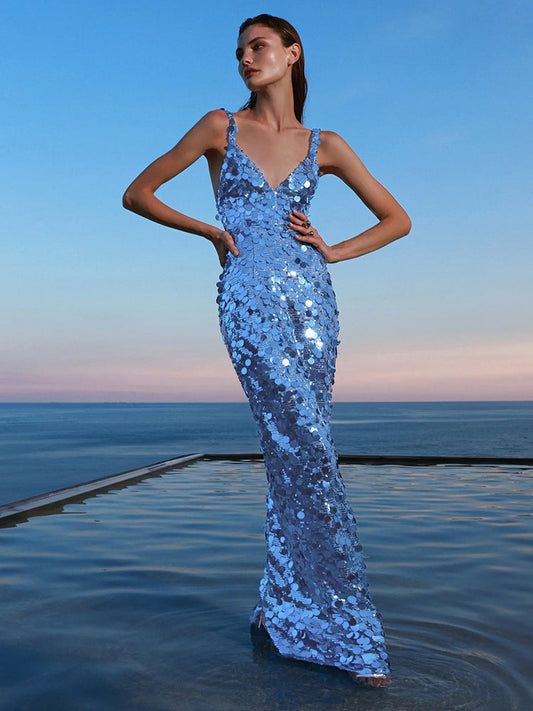 Éliane Sequin Maxi Dress