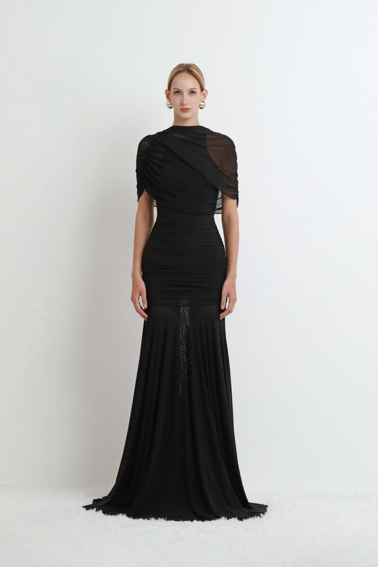 Mado One Shoulder Ruched Maxi Dress