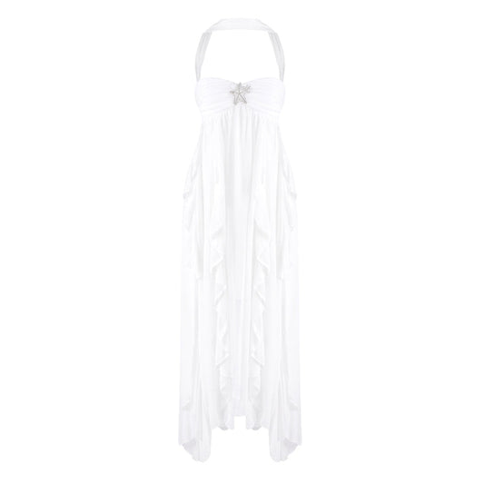 Éléna Halter Backless Maxi Dress